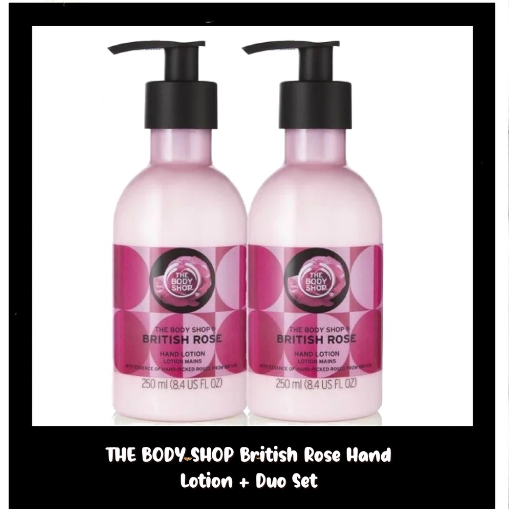 THE BODY SHOP British Rose Hand Lotion + Duo Set